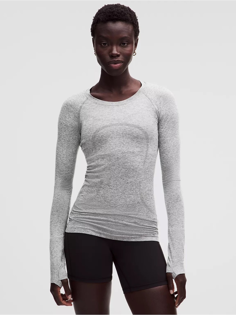 Lululemon Swiftly Tech Long-Sleeve Shirt 2.0 Hip Length Heather Grey Size 6